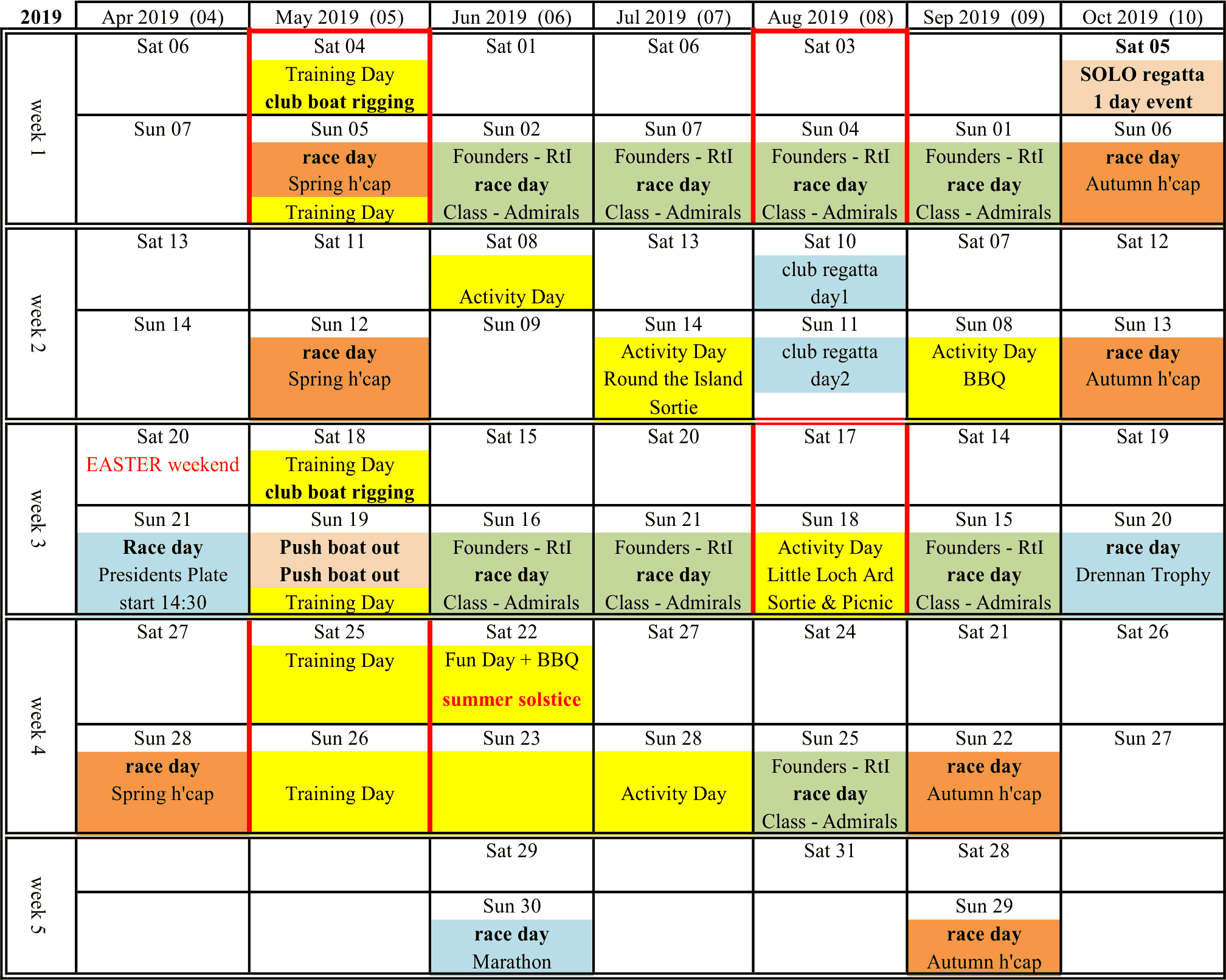 2019 Events
